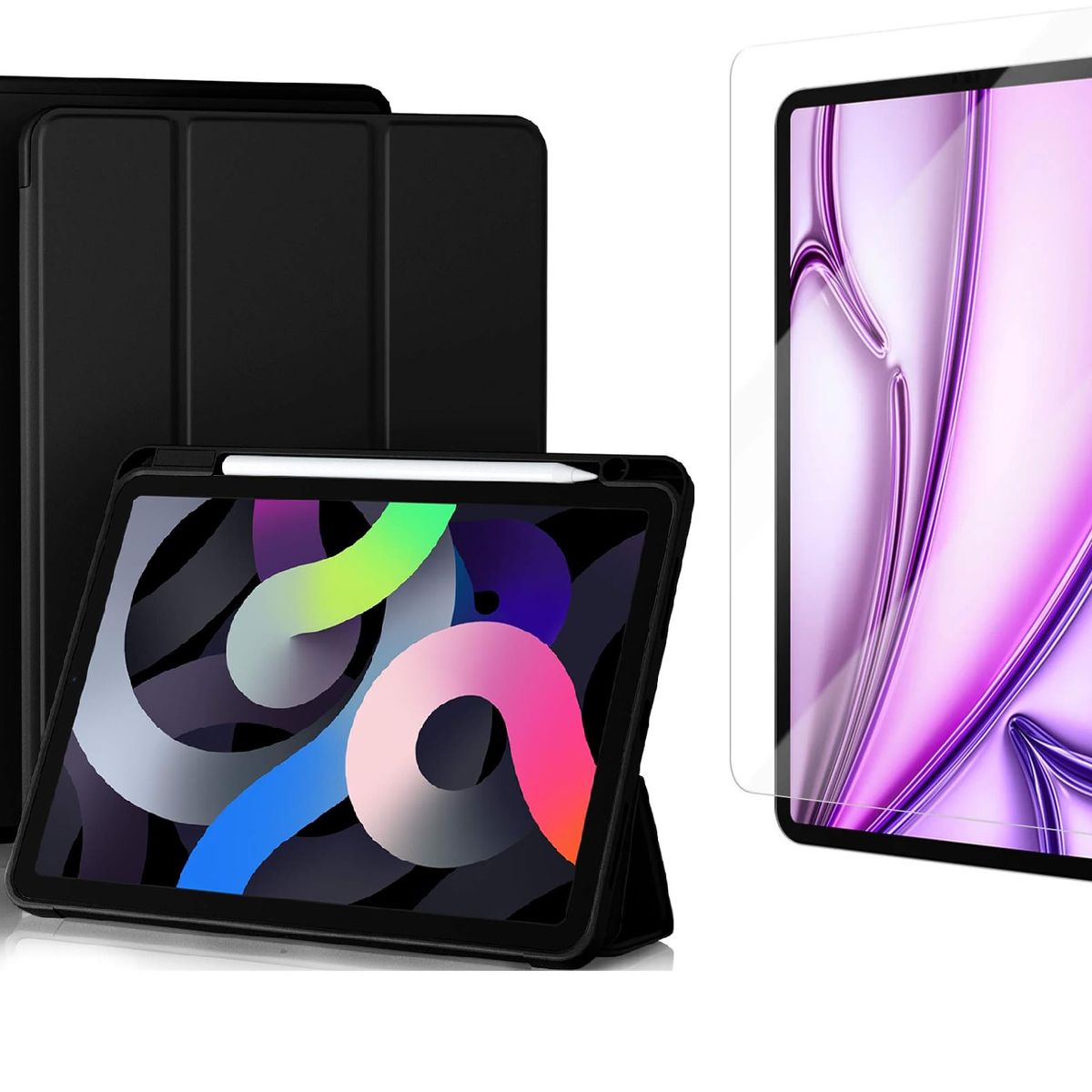 GENERICO - Forro smart case con soporte de lapiz + vidrio ipad 10 generación 10.9