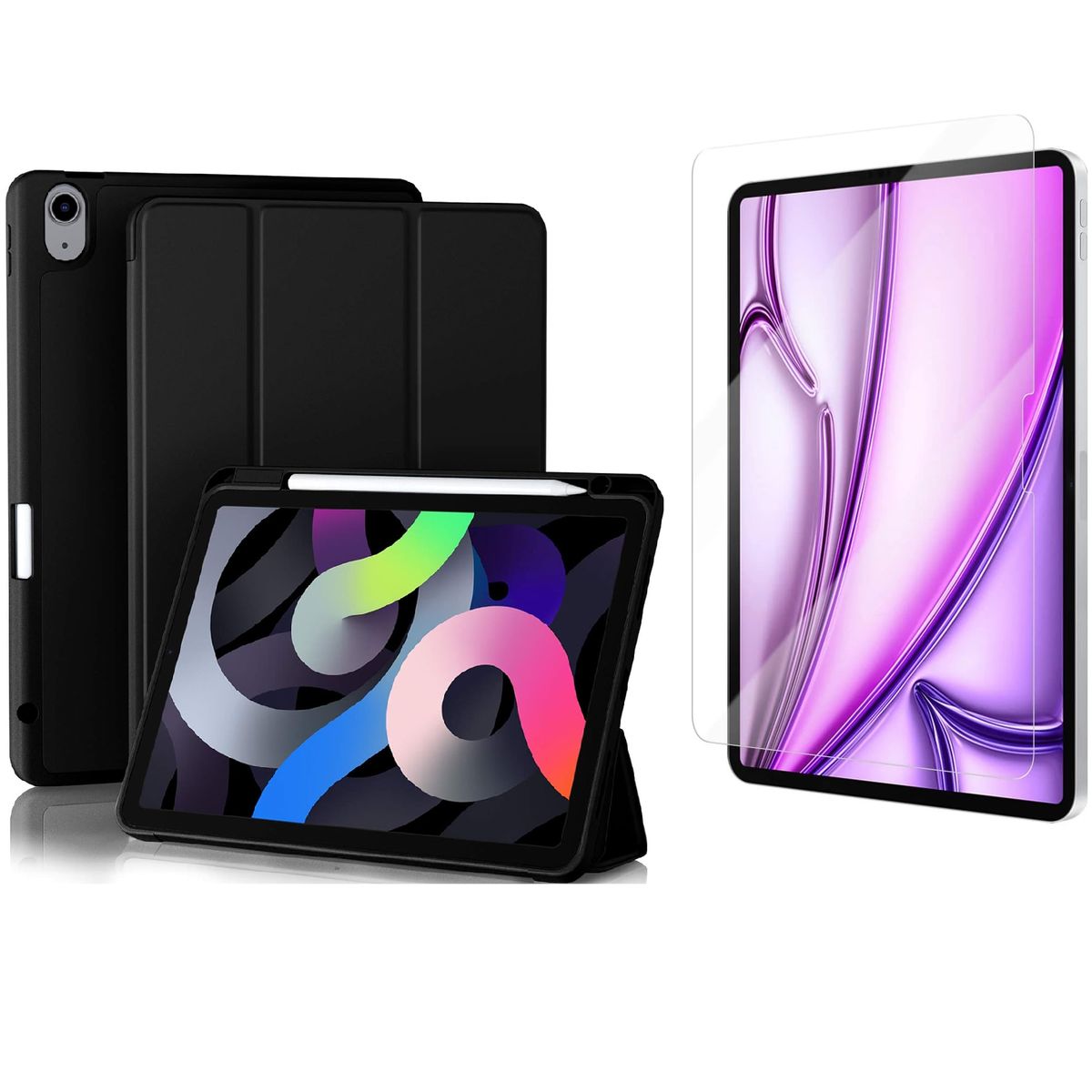 GENERICO - Forro smart case con soporte de lapiz + vidrio ipad 10 generación 10.9