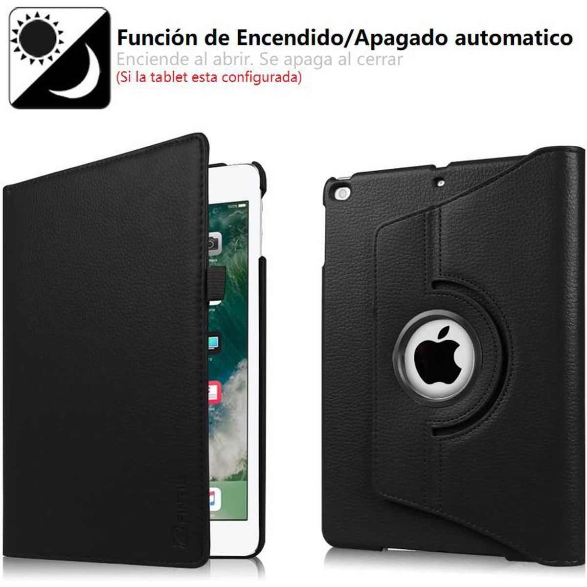 GENERICO - Estuche case 360 ipad new  9.7 ipad 6 generación negro