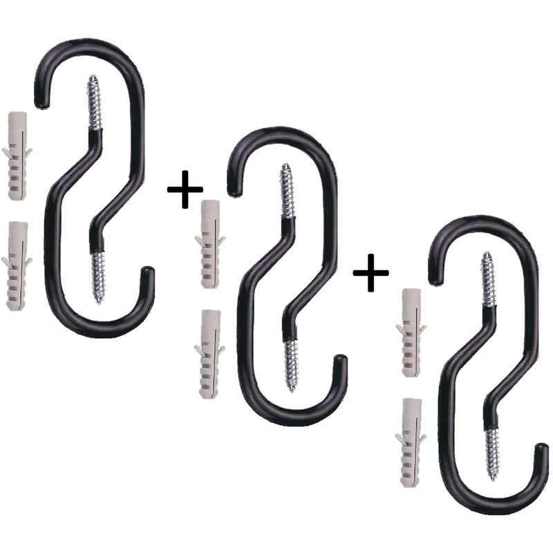 GENERICO - Gancho Colgar Bicicleta Pared Techo Soporte Organizador X 3