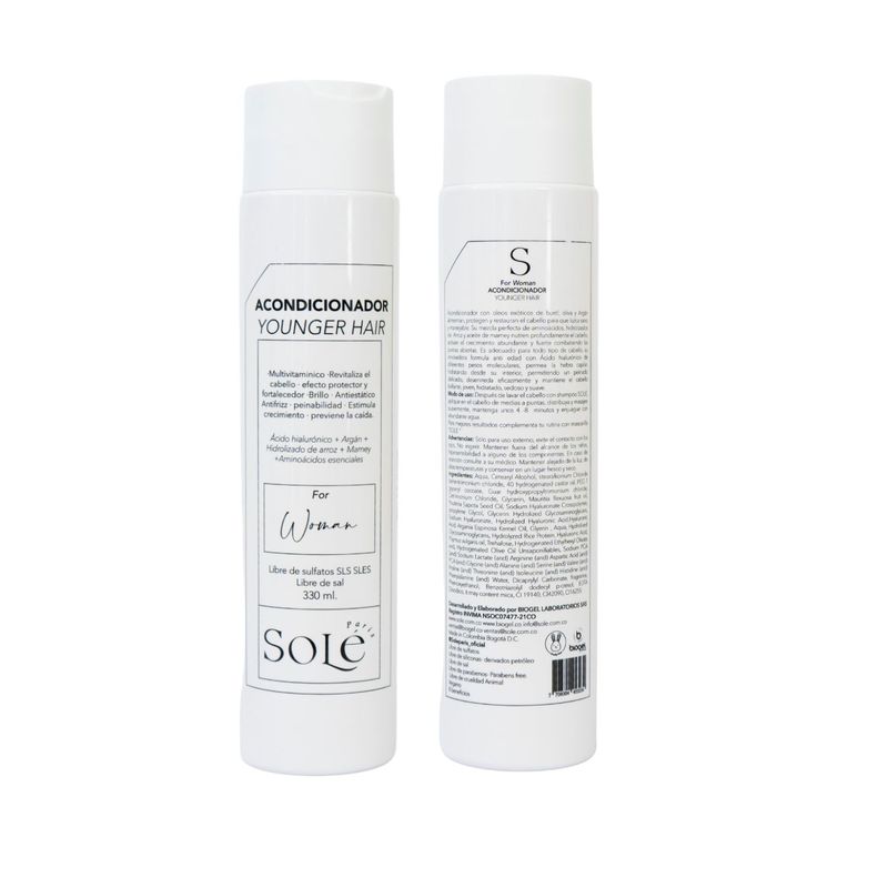 SOLE - ACONDICIONADOR YOUNGER HAIR FOR WOMAN