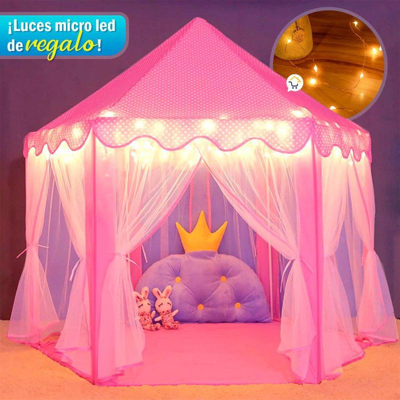 COMPRALOENCASA COM - Castillo Armable Grande Con Luces Niñas Carpa CAC01TX20BCA