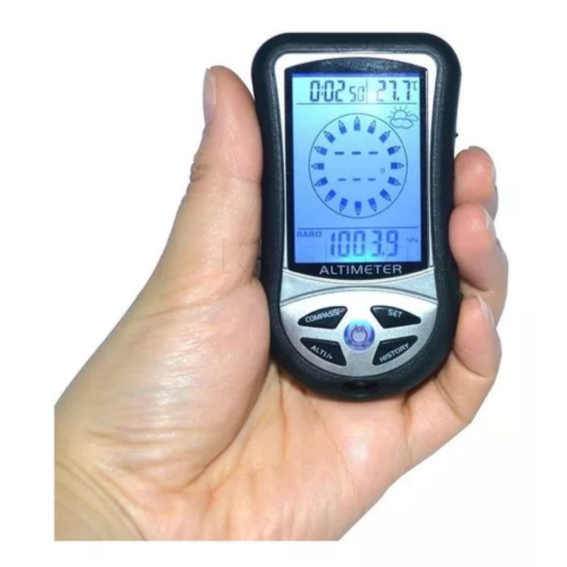 GENERICO - Altimetro Barometro 8 En 1 Teloj Termometro Brujula Digital