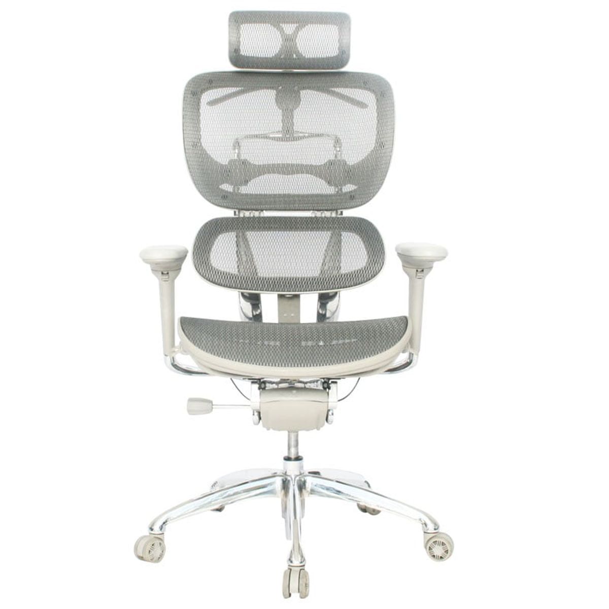 MUEBLESYA - Silla de Oficina Puerto Berrio Lujo Gris Premium con Cabecero