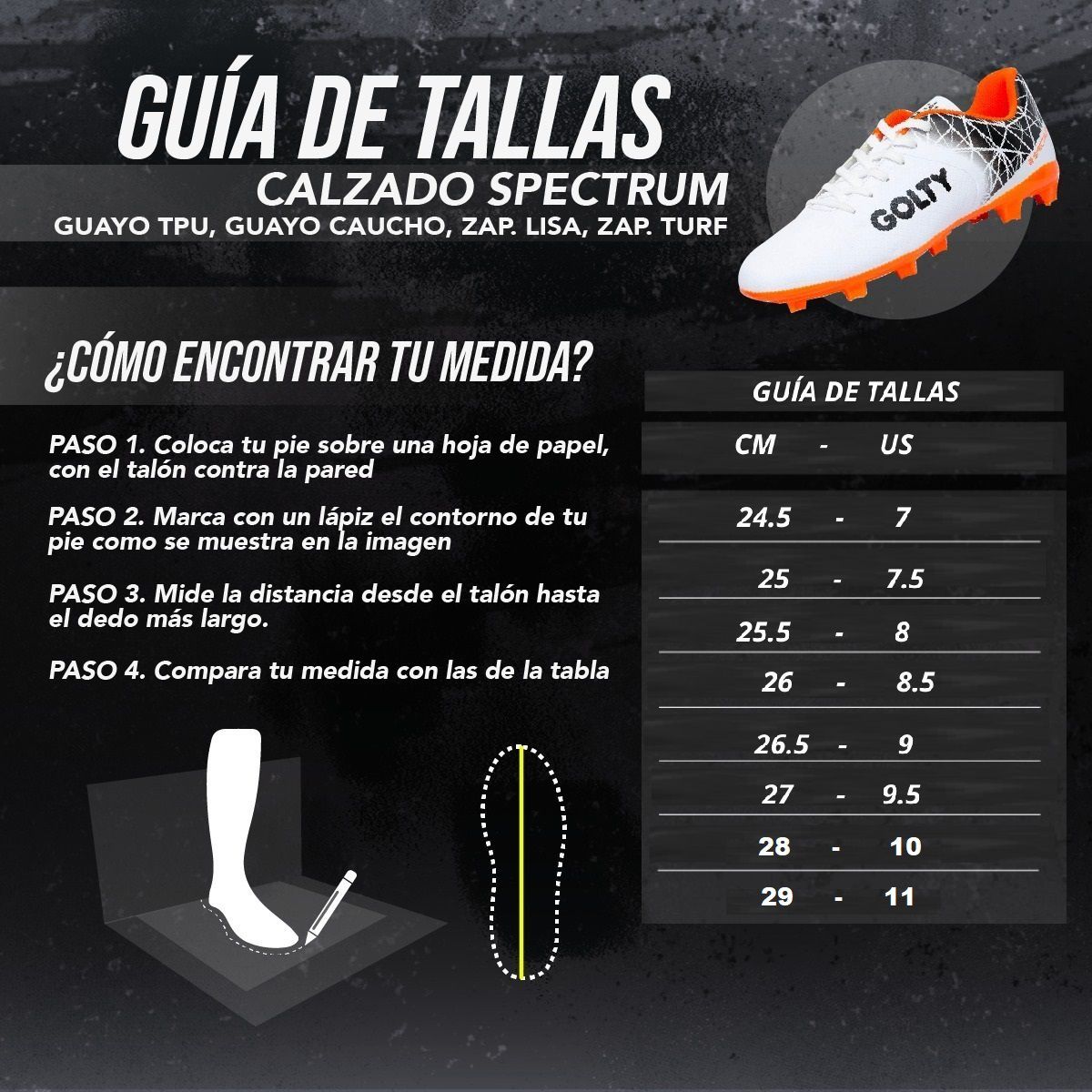 GOLTY - Zapatillas golty turf profesional spectrum sintetica f5