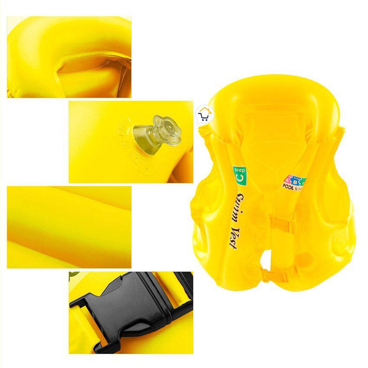 COMPRALOENCASA COM - Chaleco Salvavidas Inflable Niños Piscina Broches MD291AM