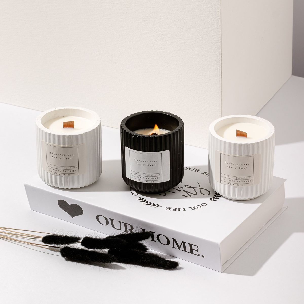 DECORACIONES ALE Y GABI - Vela Decorativa Tifanny Blanca