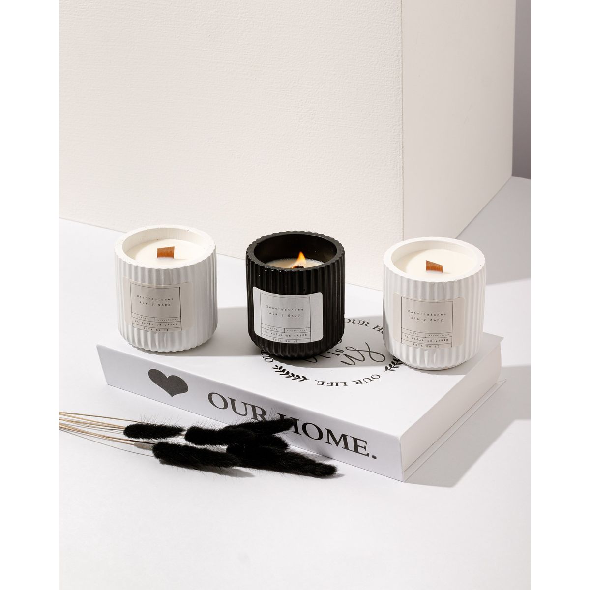 DECORACIONES ALE Y GABI - Vela Decorativa Tifanny Blanca