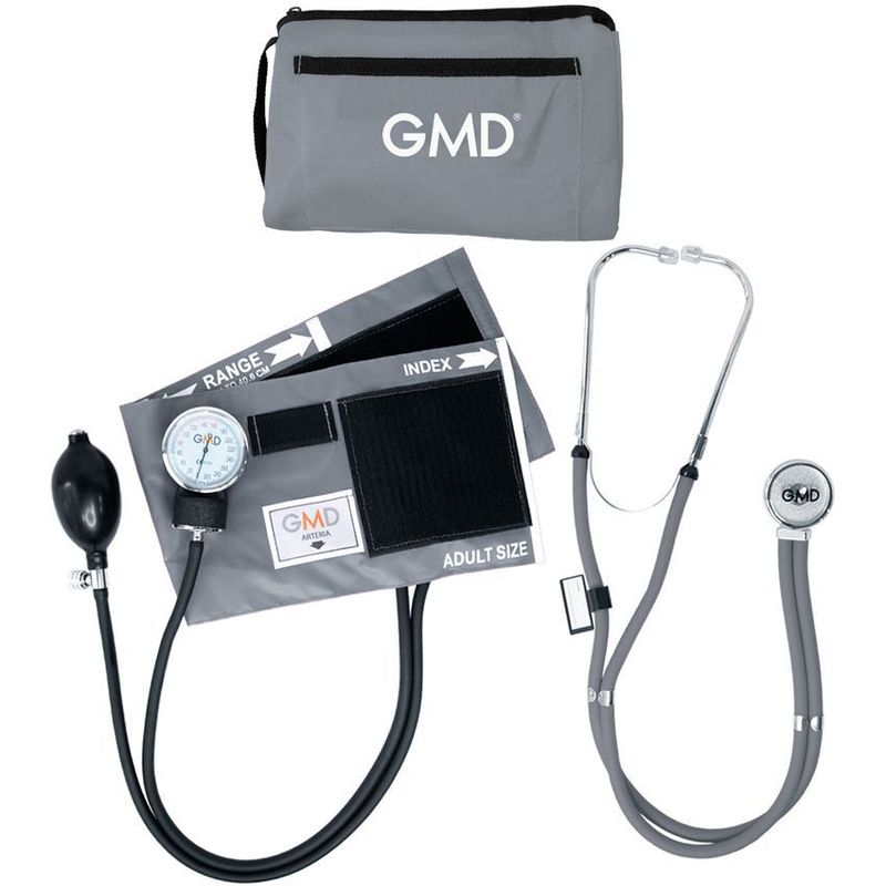 GMD - KIT TENSIOMETRO MANUAL - FONENDOSCOPIO RAPPAPORT GRIS