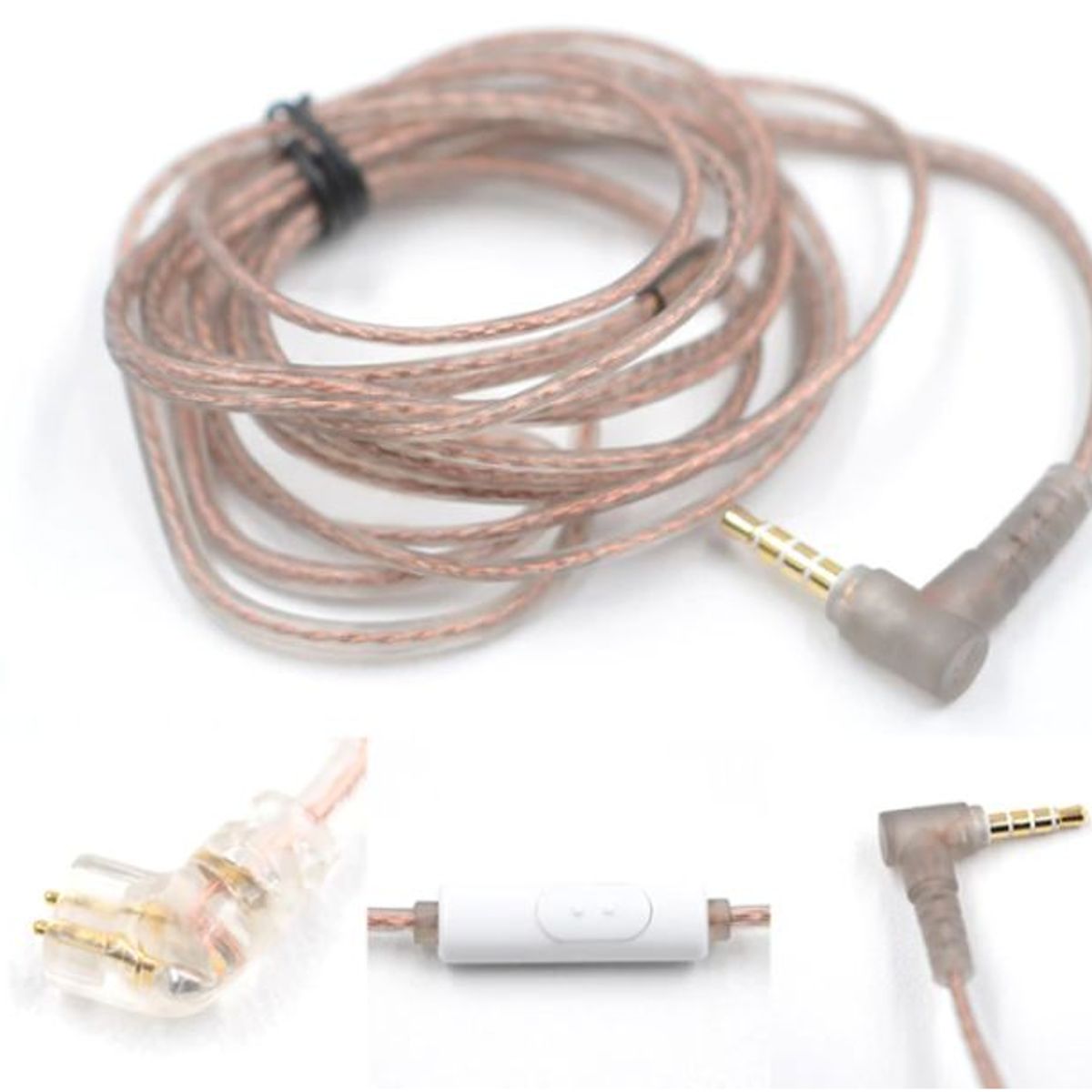 KZ - Cable Audífonos Kz pin tipo C CON MICROFONO para ZSN PRO-EDX PRO-DQ6