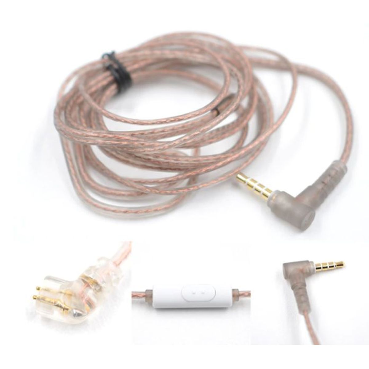 KZ - Cable Audífonos Kz pin tipo C CON MICROFONO para ZSN PRO-EDX PRO-DQ6