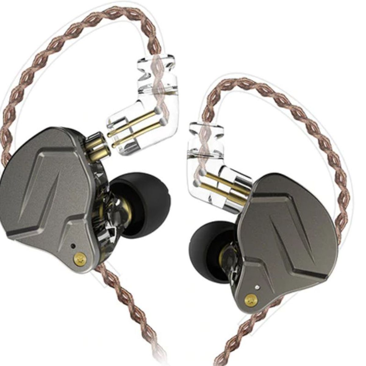 KZ - Audífonos Kz Zsn Pro Monitoreo In Ear  GRIS CON MICROFONO