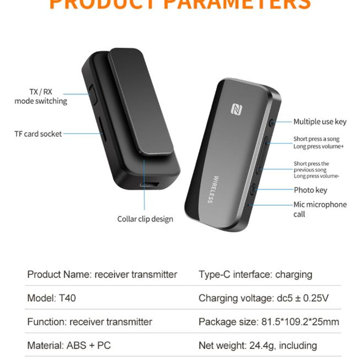 GENERICO - Modulo Bluetooth Para Audifonos T40-receptor Bluetooth 5.1
