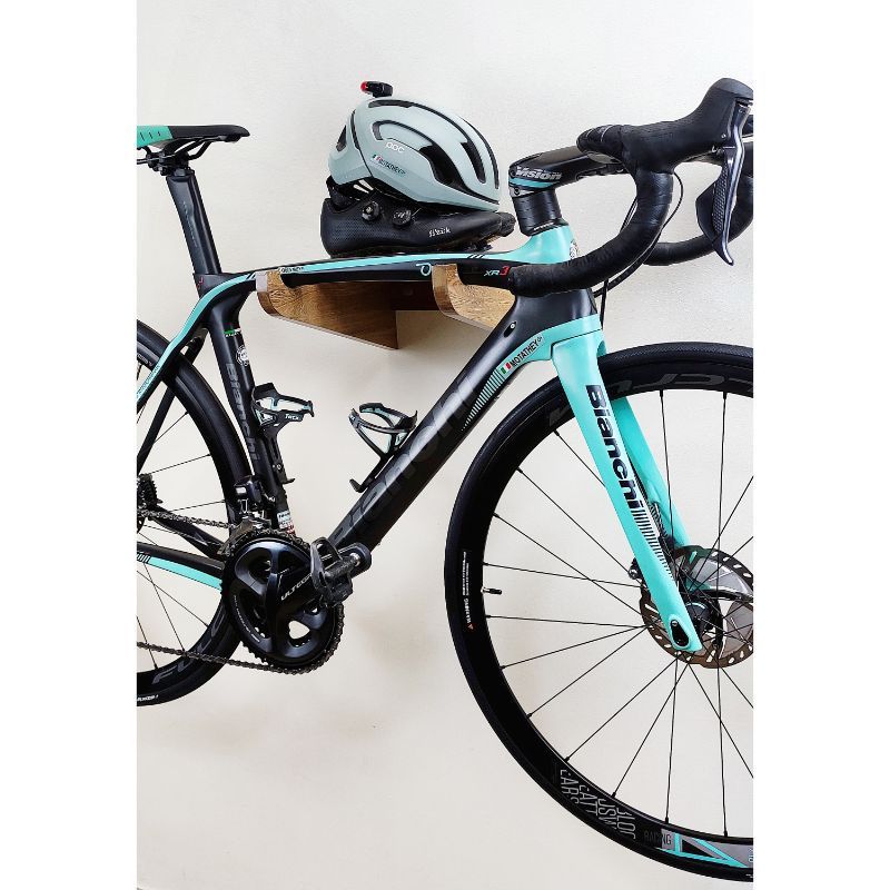 GENERICO - Soporte Bicicleta Madera Pared Roble