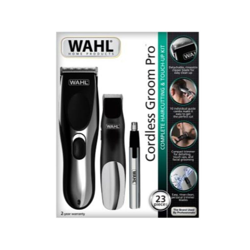 WAHL - Maquina Wahl Kit Cordless Gromm  9649-2168 Pro 23 Piezas.