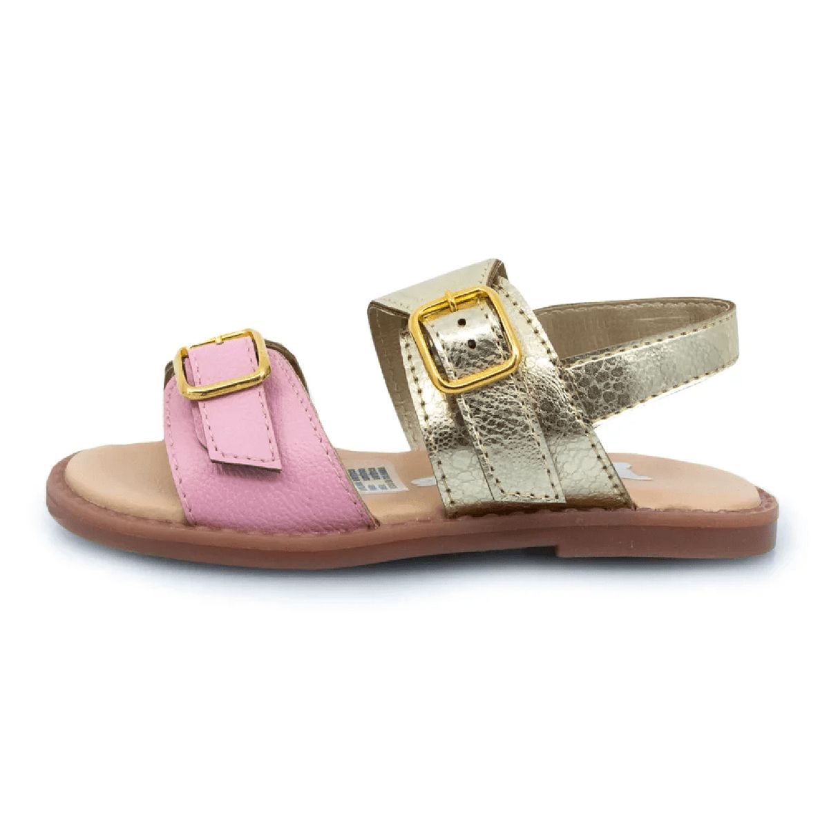 PAPOS - Sandalia Paula Dorada y Rosada - Sandalias Niñas PAPOS - Dorado