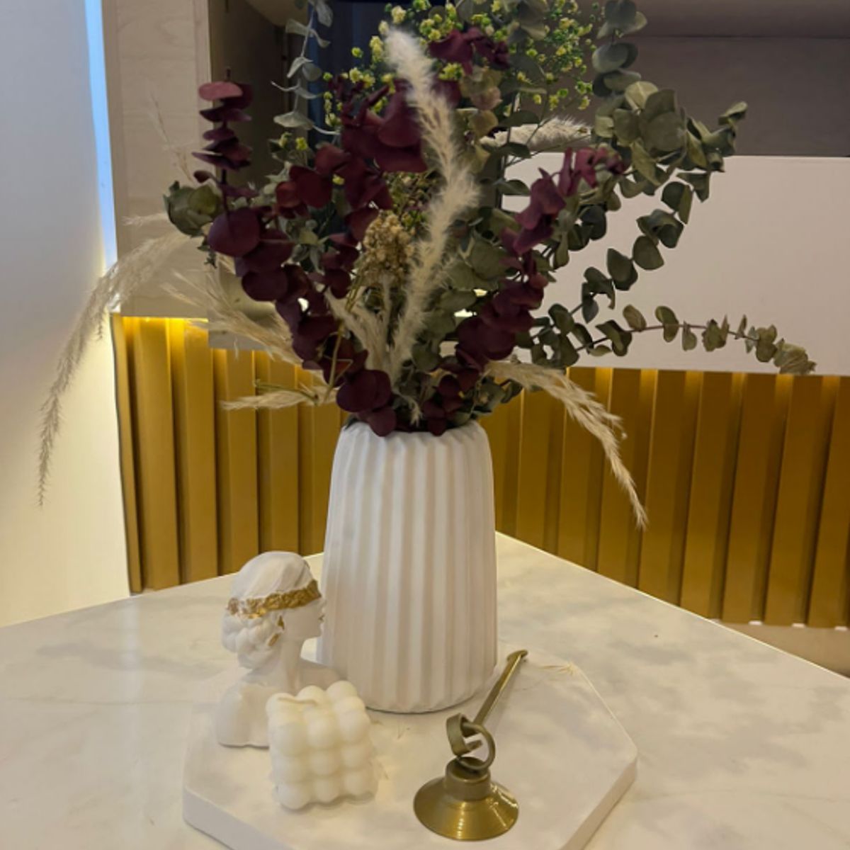 DECORACIONES ALE Y GABI - Centro de Mesa Trinity  Florero Base Vela  Y Adornos