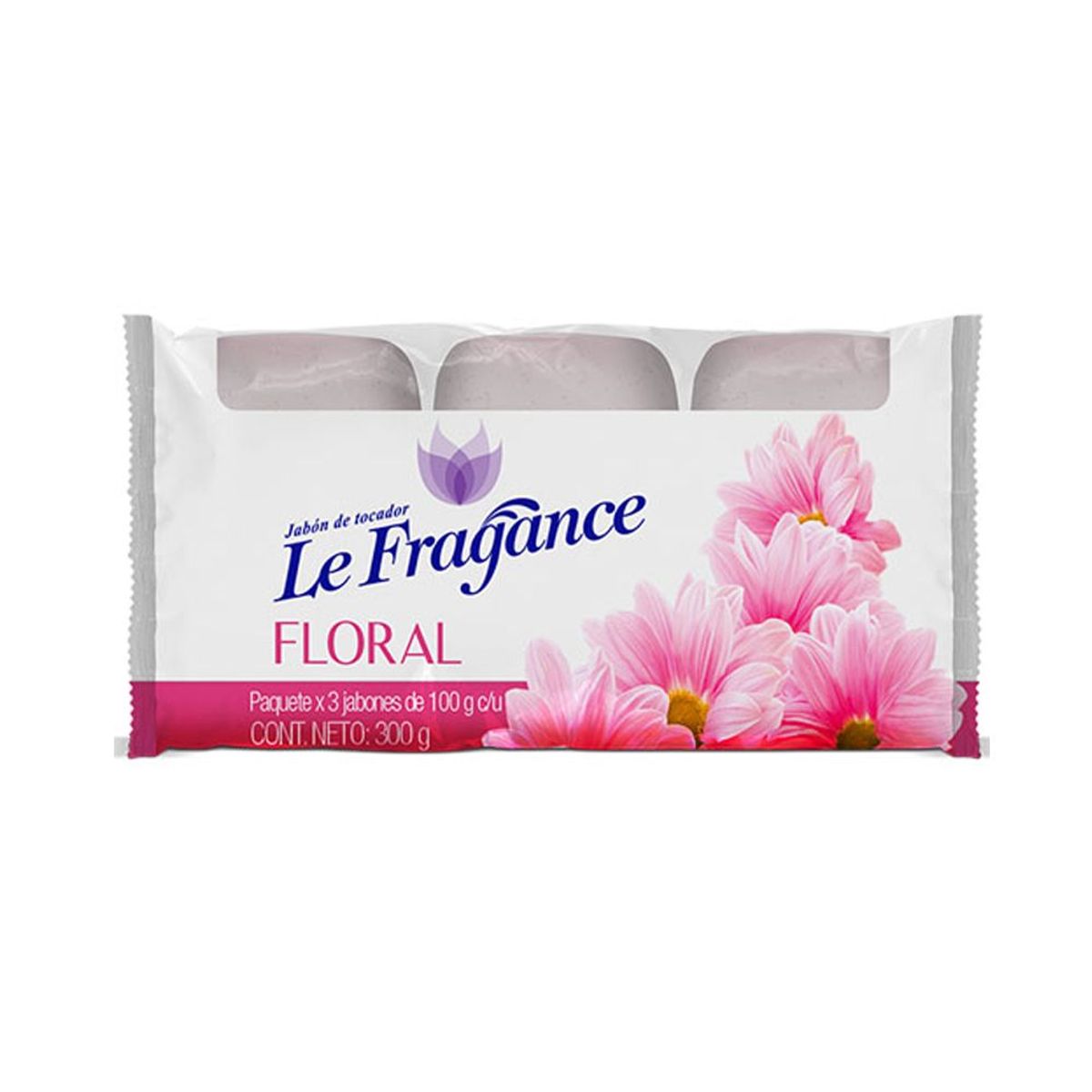 AZUL K - Jabon Le Fragance Floral 100g x 3 Unidades