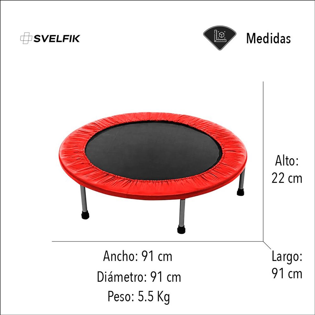 SVELFIK - Trampolin Para Ejercicio Fitness Brincolin Ejercicio Cardio