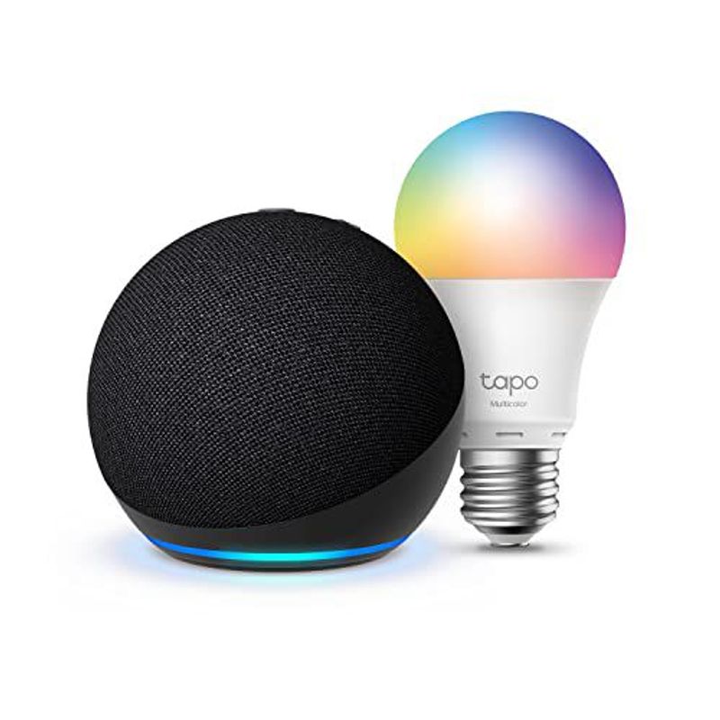 AMAZON - Alexa Amazon Parlante Echo Dot 5ª Negro y Bombillo LED 9w