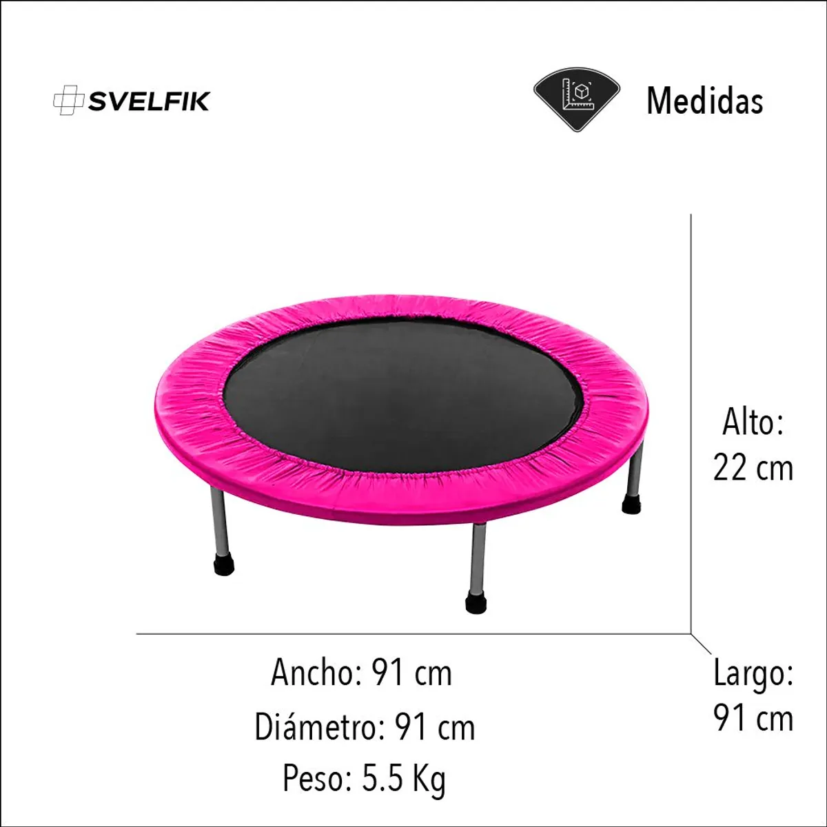 SVELFIK - Trampolin Para Ejercicio Fitness Brincolin Ejercicio Cardio-