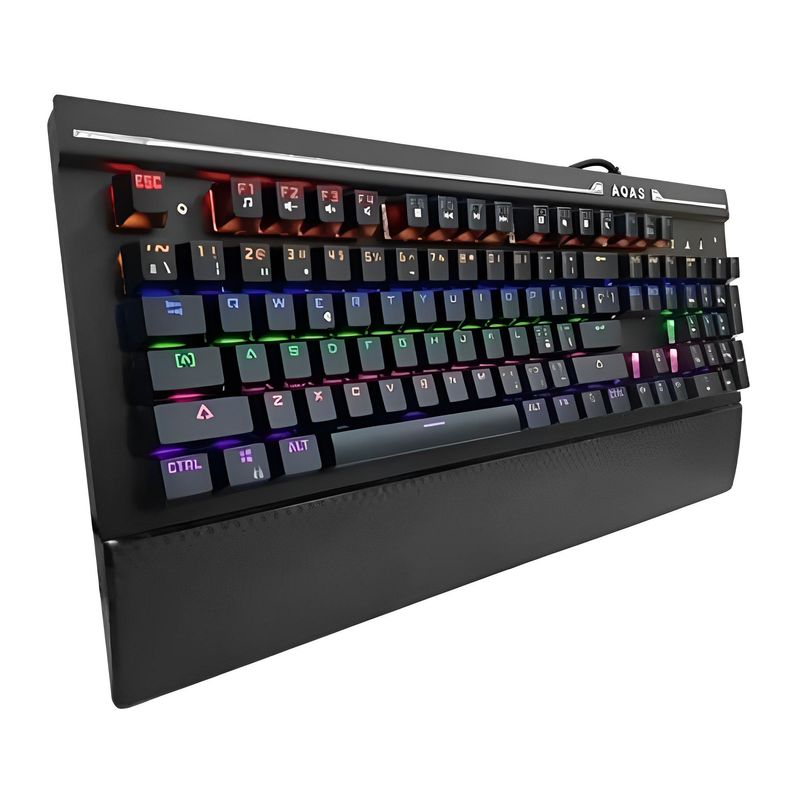 GENERICO - Teclado Mecánico Tecla Cambiable Luz Rgb A808 Ergonomico