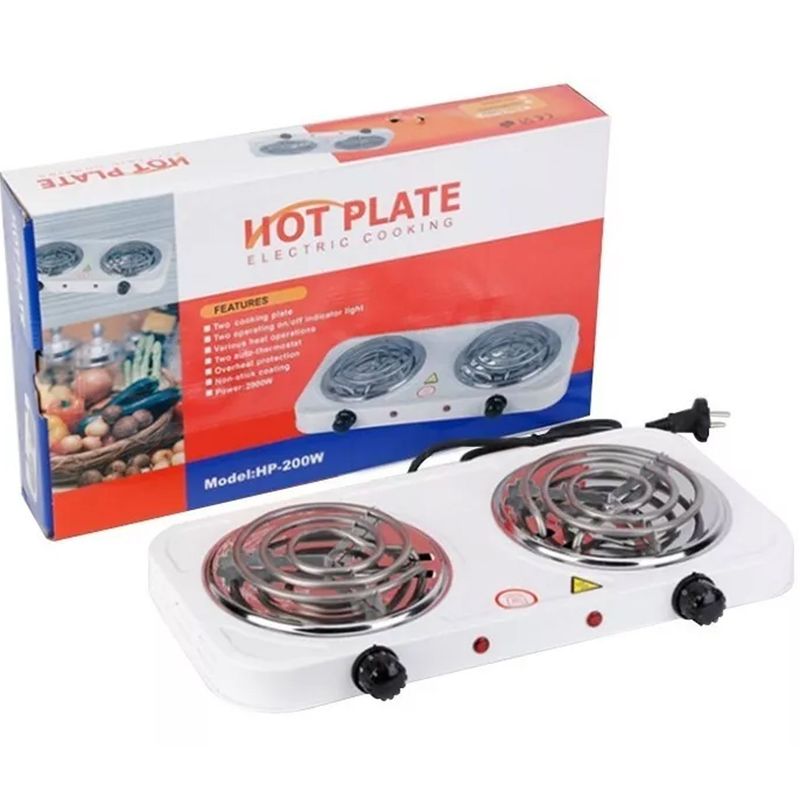 ONE PIXEL - Estufa Eléctrica De Mesa Dos 2 Puestos Hot Plate ONE PIXEL