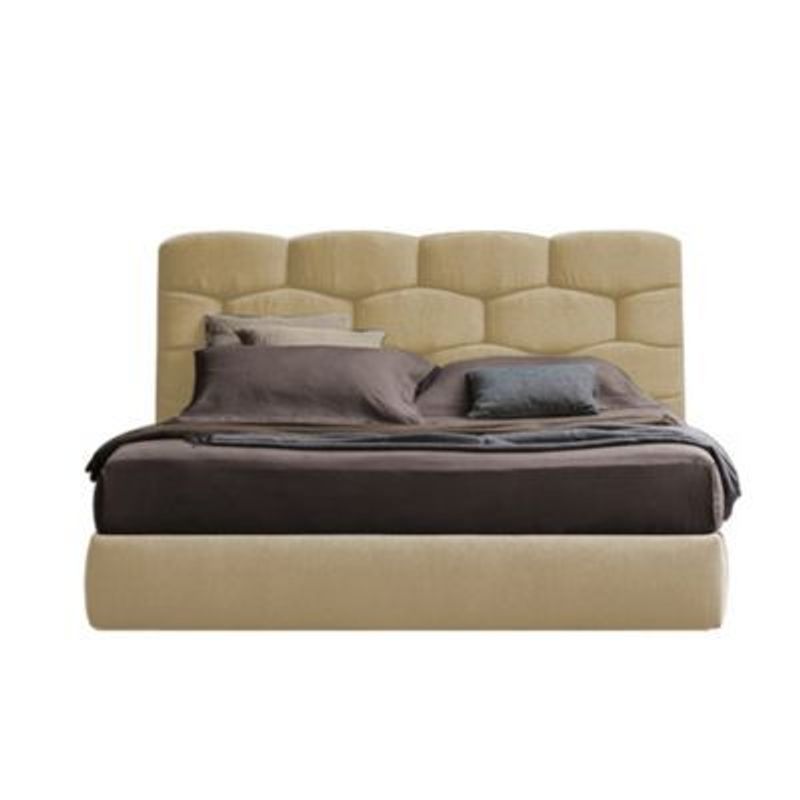 EKONOMODO COLOMBIA - Colchon Queen Pillow + Base cama + Espaldar Esmeralda Taupe 160x190