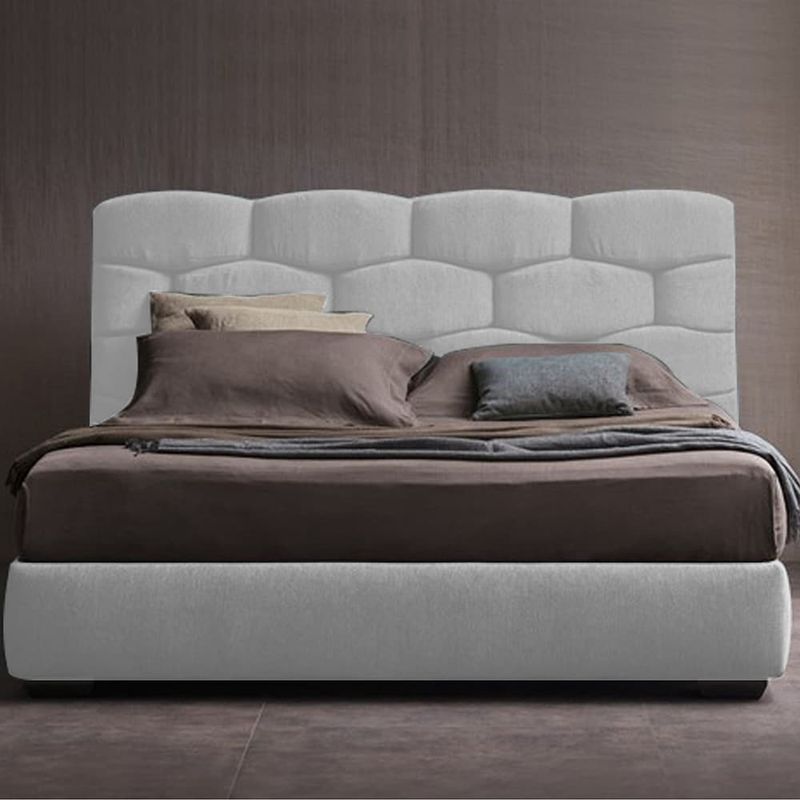 EKONOMODO COLOMBIA - Colchon Queen Pillow + Base cama + Espaldar Esmeralda Gris Per160x190