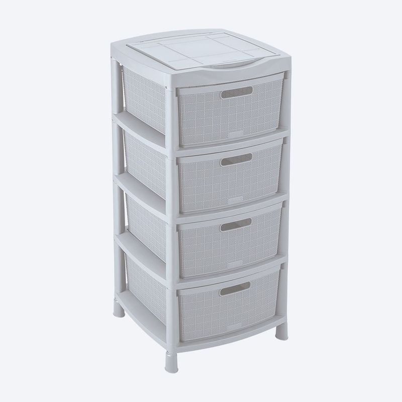 RIMAX - Gavetero Rimax Fique con 4 Gavetas Gris Hielo