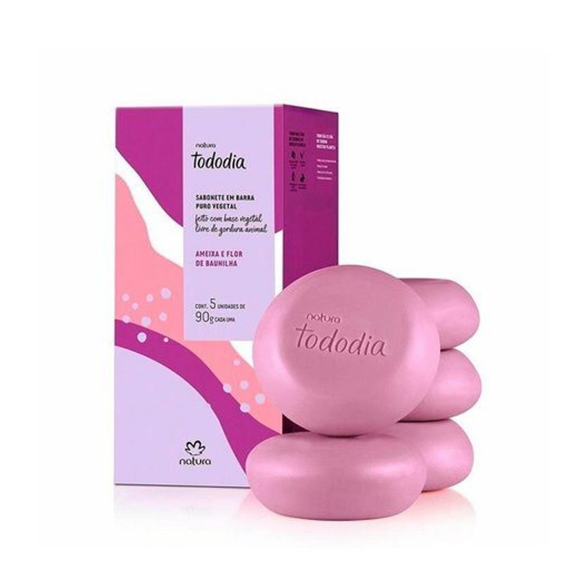 NATURA - Set de 5 Jabones barra Ciruela y flor de vainilla Natura