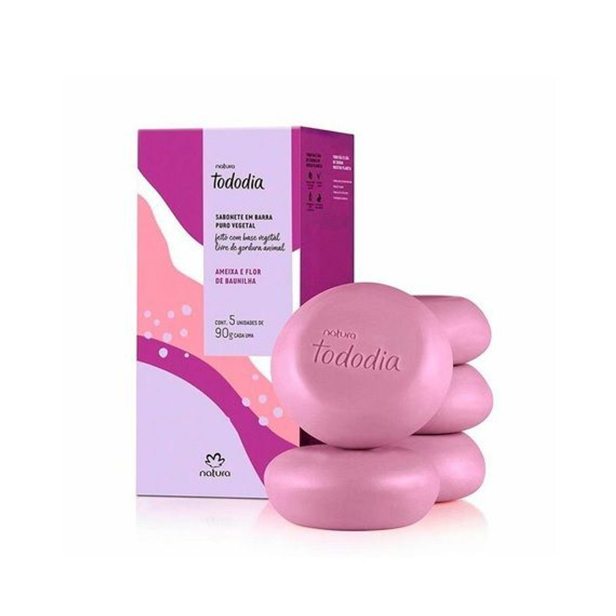 NATURA - Set de 5 Jabones barra Ciruela y flor de vainilla Natura