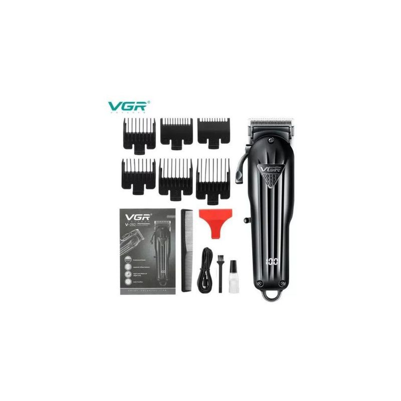 VGR - Maquina De Peluqueria Vgr 282 Negra Con Pantalla