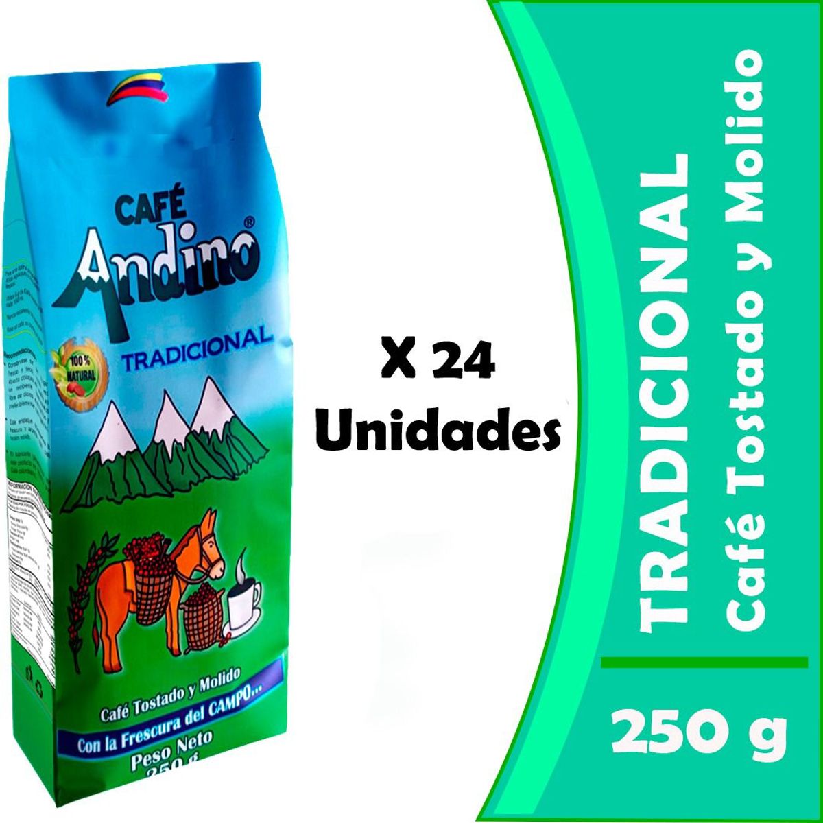 ANDINO - Café Andino Tradicional 250g x 24 Unidades