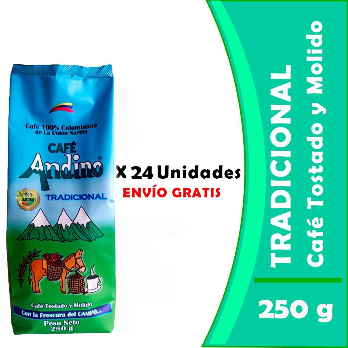 ANDINO - Café Andino Tradicional 250g x 24 Unidades