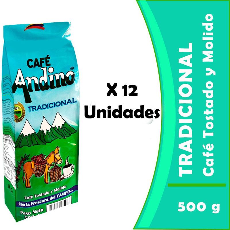ANDINO - Café Andino Tradicional 500g x 12 Unidades