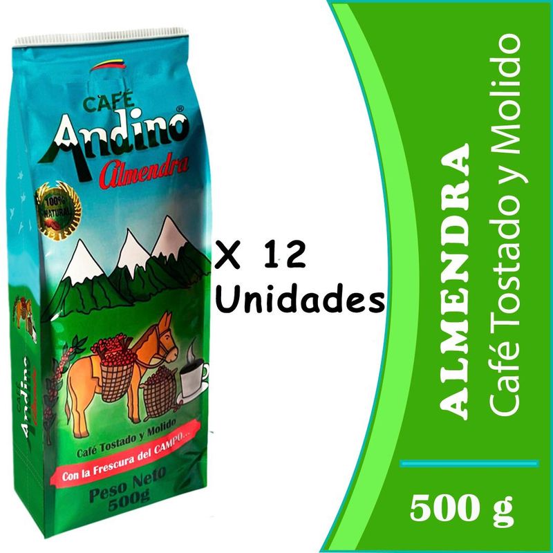 ANDINO - Café Andino Almendra 500g x 12 Unidades