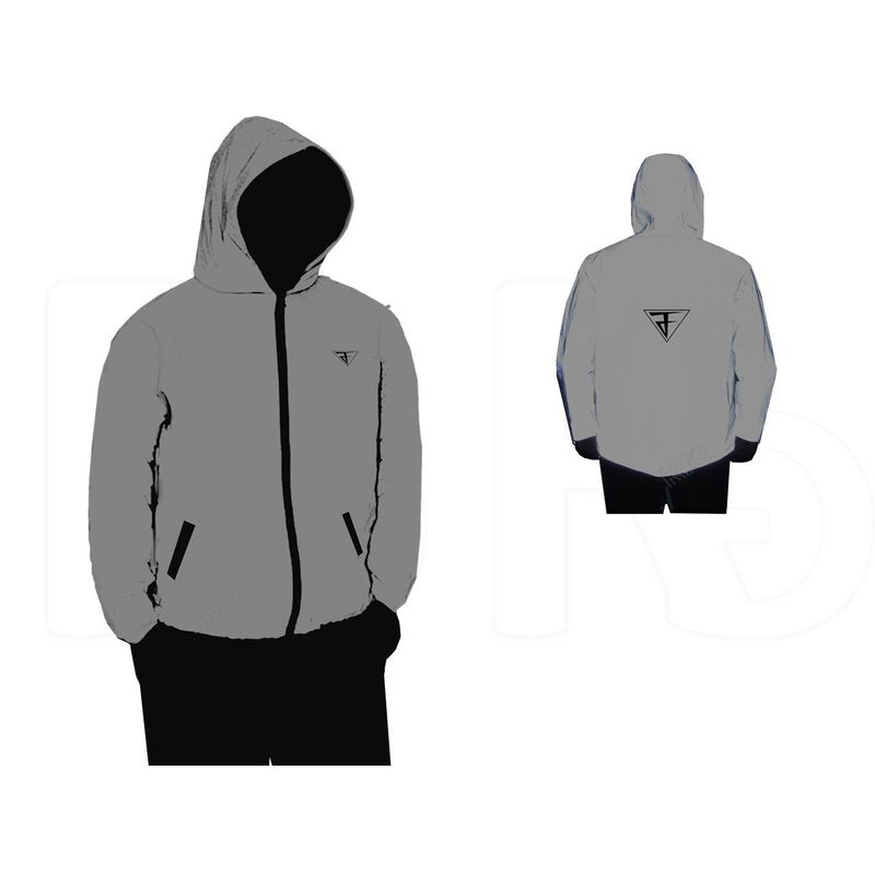 LAVEF - Chaqueta Rompevientos 100 Reflectiva Para Motoseguridad..