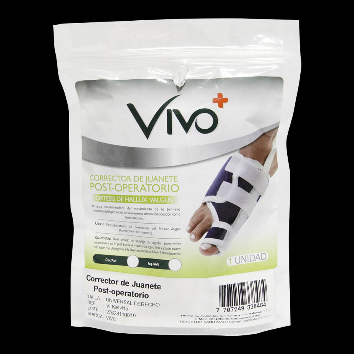 VIVO - Vivo Corrector De Juanete Post-operatorio Universal Derecho