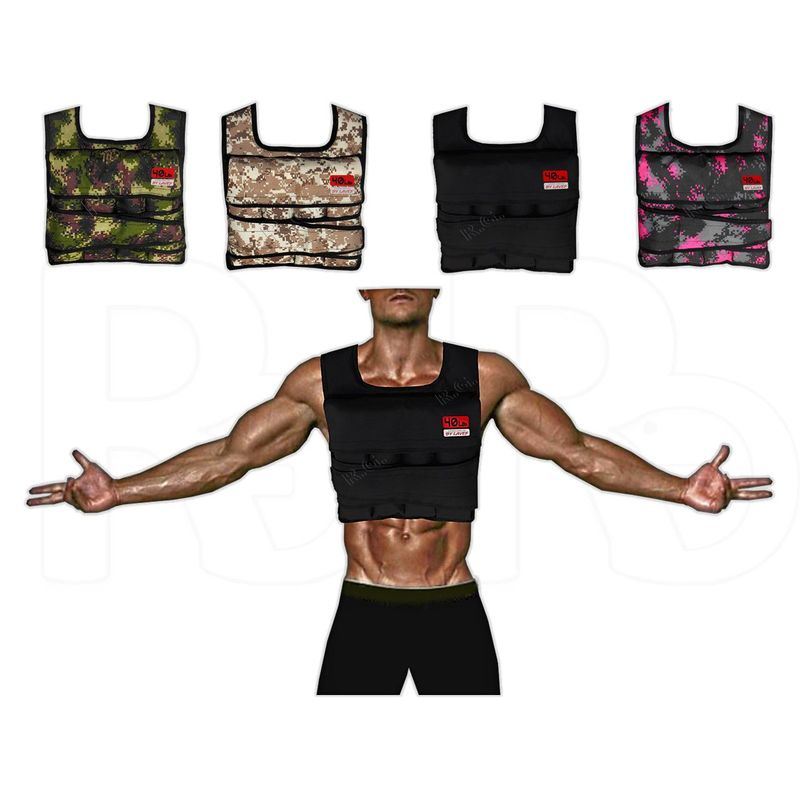 LAVEF - Chaleco De Peso Graduable 40 Lbs Crossfit Gym Running Negro