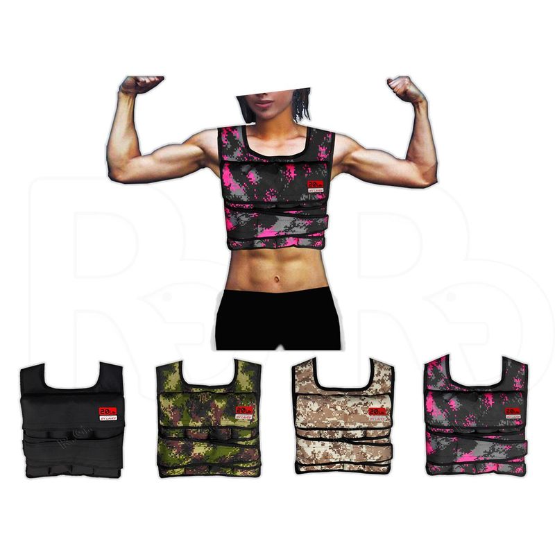 LAVEF - Chaleco De Peso Graduable 20 Lbs Crossfit Gym Running Fucsia