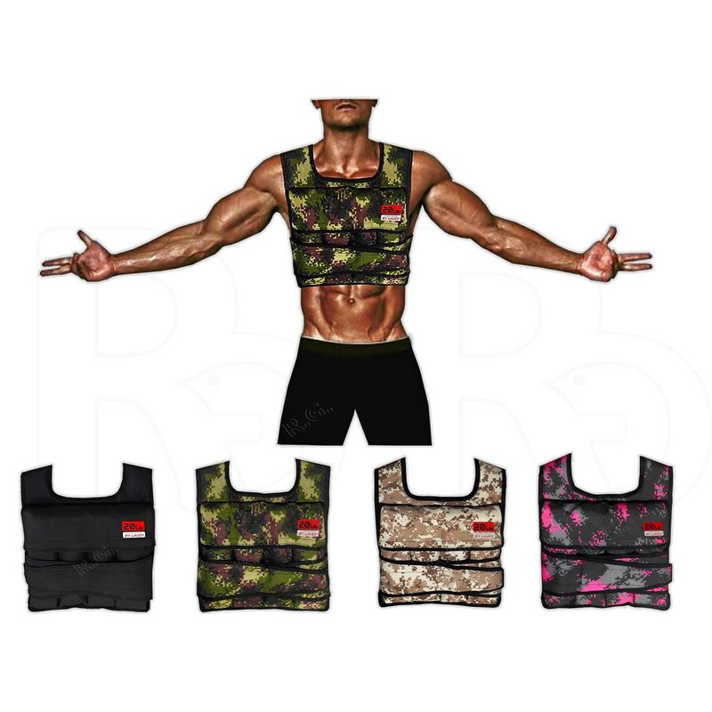 LAVEF - Chaleco De Peso Graduable 20 Lbs Crossfit Gym Running Verde