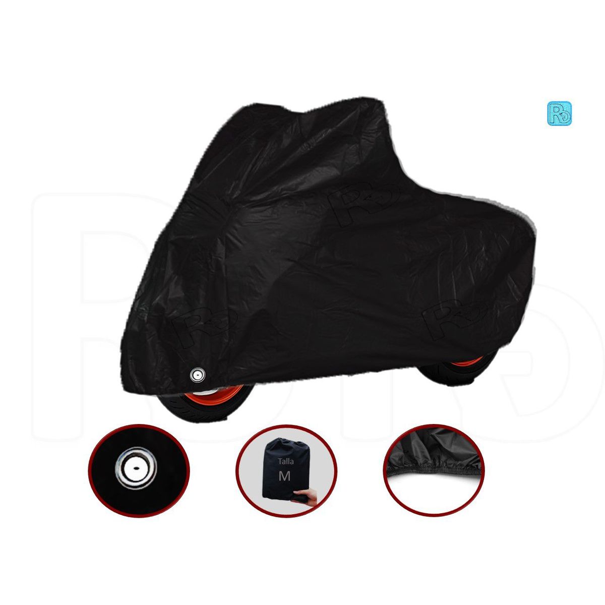 GENERICO - Forro Protector Pijama Moto Con Argolla Metálica Talla L