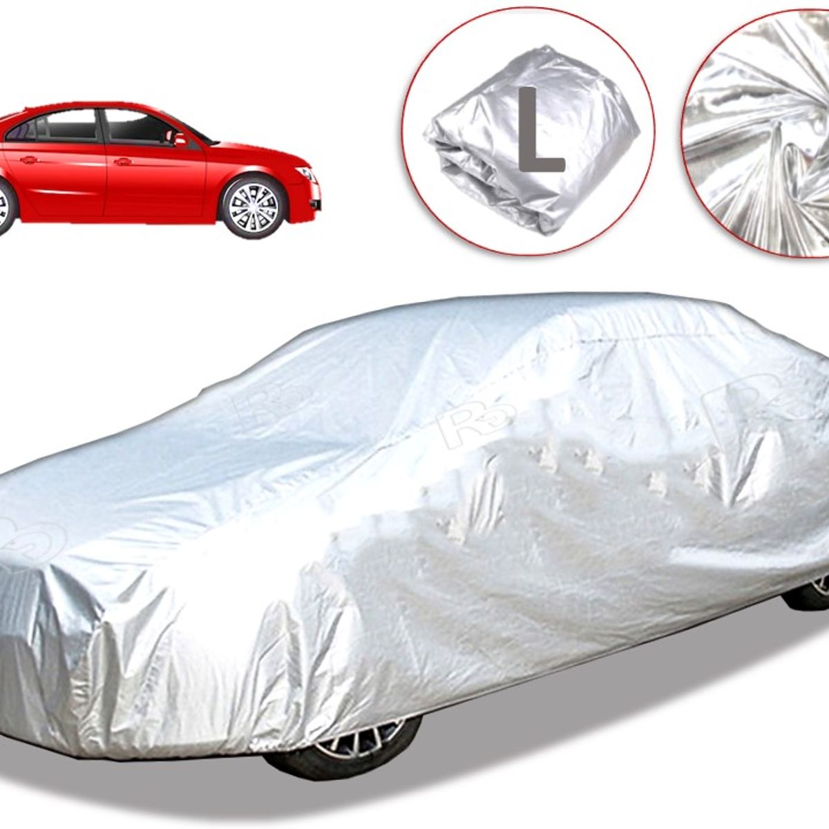 LAVEF - Pijama Impermeable Para Carro Sedan Talla L Metalizada