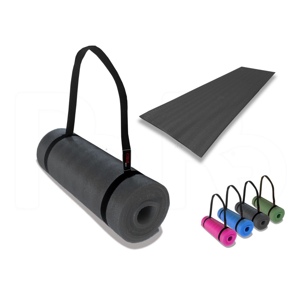 LAVEF - Colchoneta Basica Para Hacer Ejercicio Gimnasio Yoga Negra