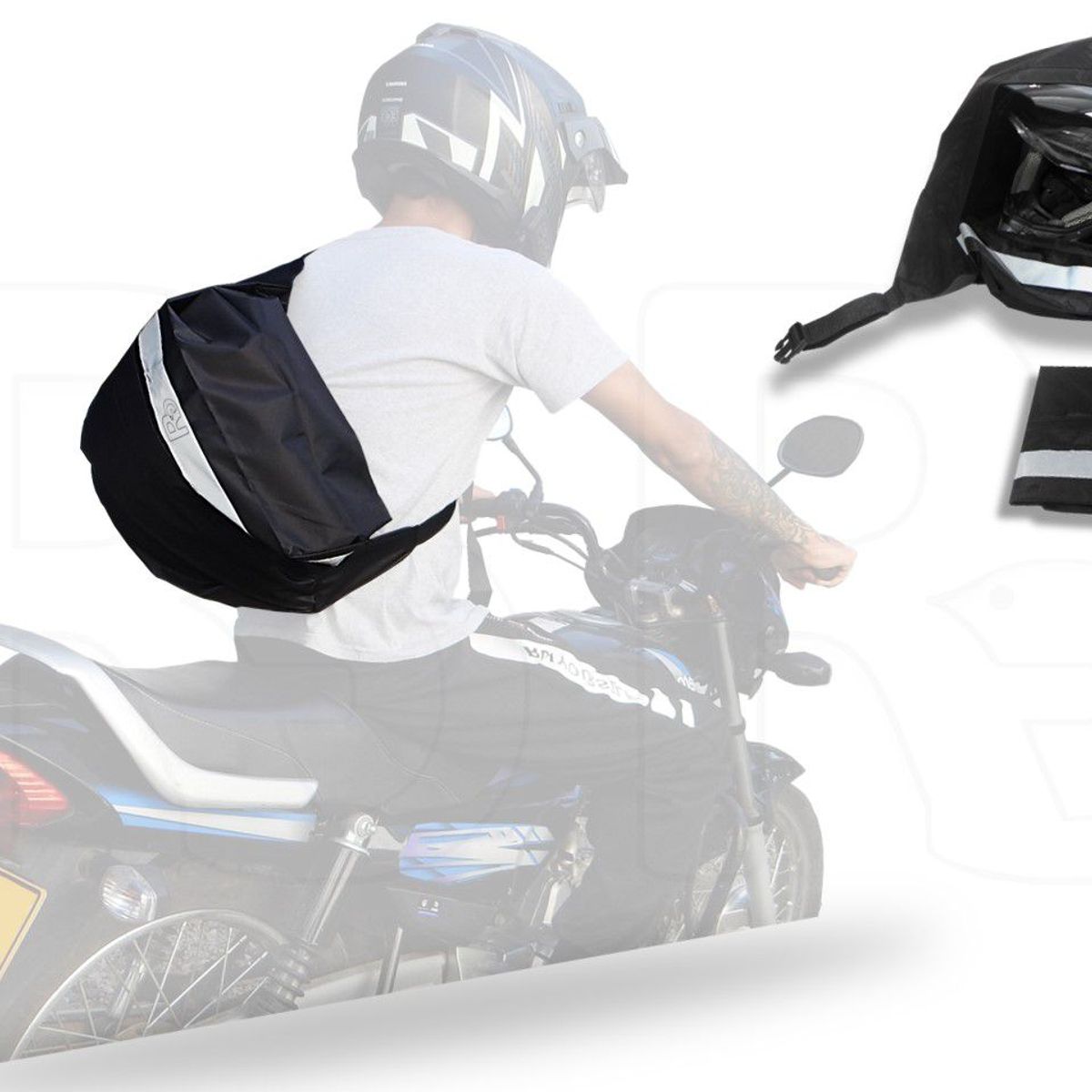 LAVEF - Bolso Transporte Casco Mochila Moto Impermeable Reflectivo