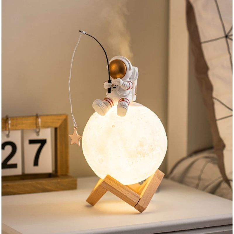 GENERICO - Humidificador Lampara Led Luna Astronauta  Esencia