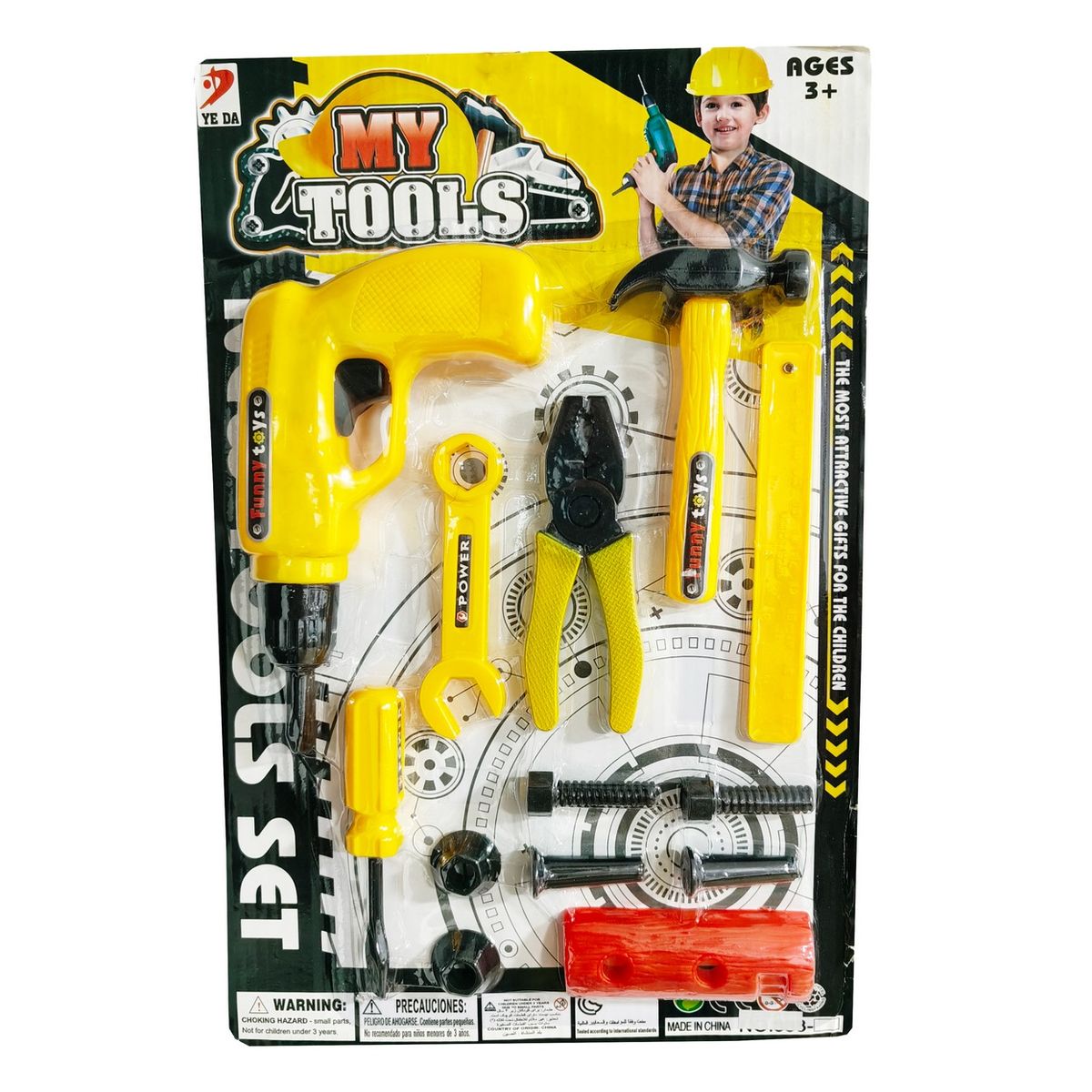 DAYOSHOP - Juguete Niños Set De Herramientas Juego Kit Martillo Taladro