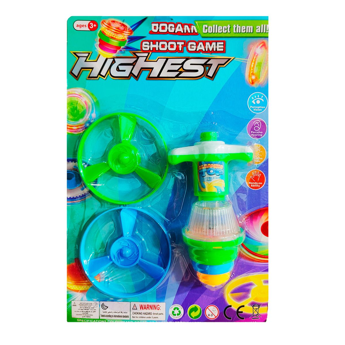 DAYOSHOP - Trompo Luces Lanzador Espiral Colores Divertido Juguete Niño