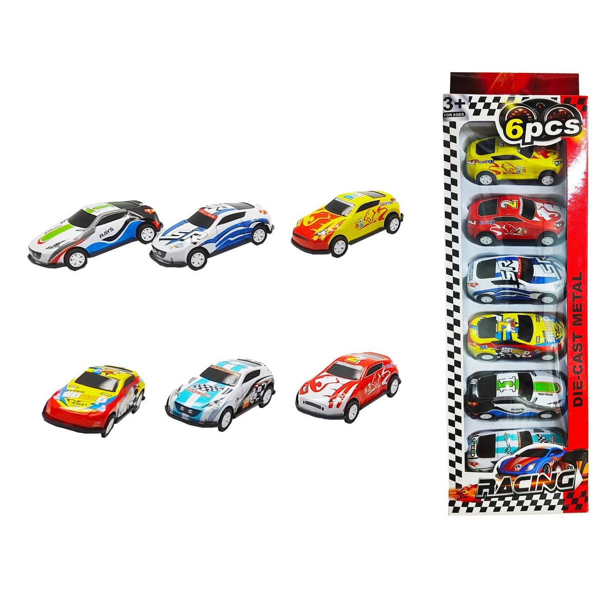 DAYOSHOP - Carro De Carreras Deportivos Colección Juguete Niño X 6 Und